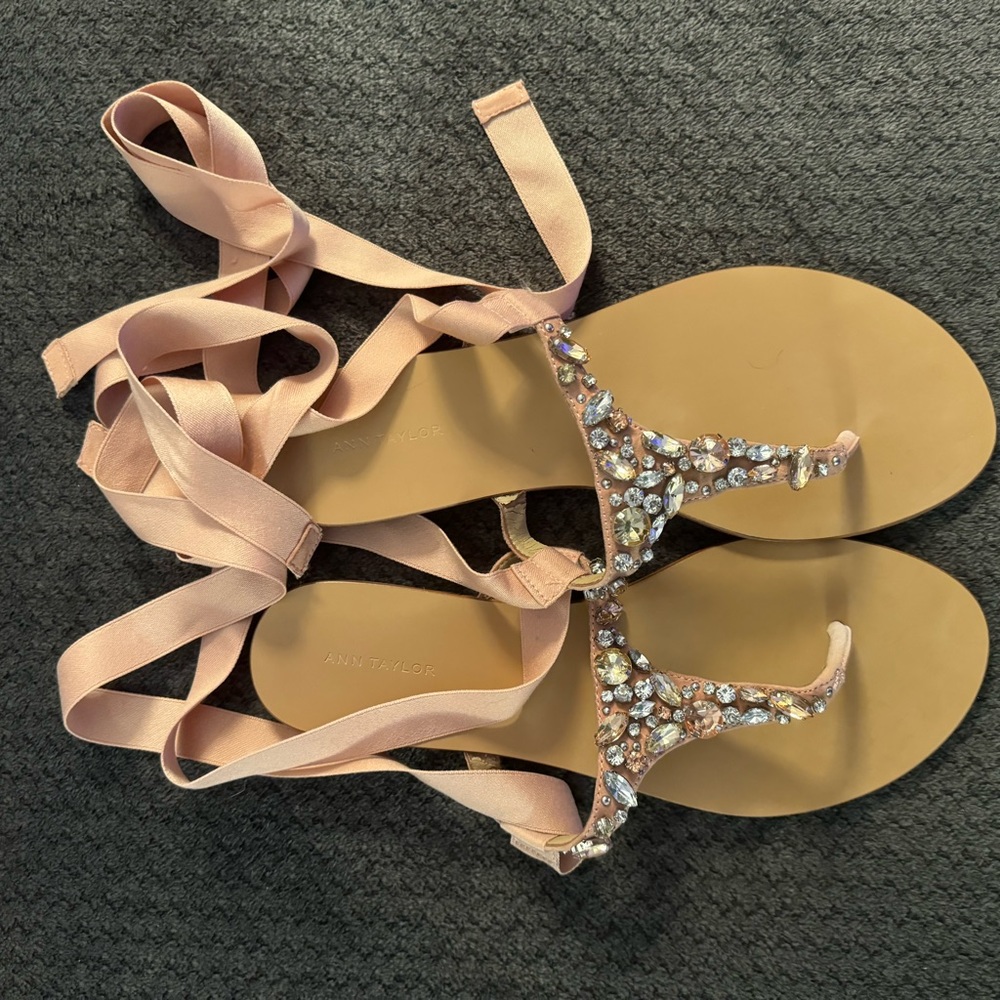 Ann Taylor Ribbon Sandals